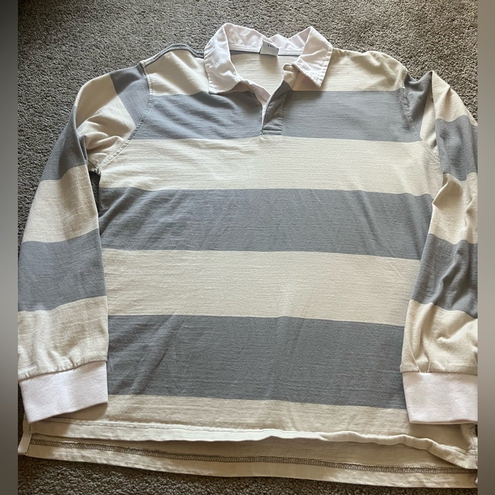 Urban Outfitters Long Sleeve Collar Pullover Shirt Cotton Medium